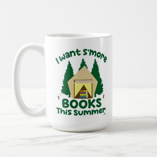 Smore Books Summer Funny Reading Slogan Koffiemok (Links)