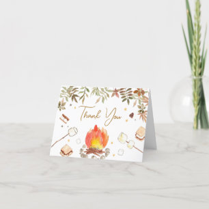 S'more-campfeestbabyshower Bedankkaart