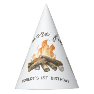 S'more Campfire 1e verjaardagsfeest Feesthoedjes