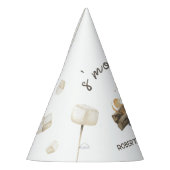 S'more Campfire 1e verjaardagsfeest Feesthoedjes (Links)