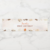 S'more Campfire Camping Kinderverjaardag Waterfles Etiket (Enkel label)