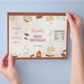 S'more Campfire Camping Verjaardag Chip Bag Wrappe Flyer (Hand)