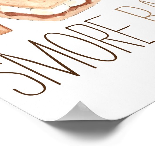Smore camping anniversaire poster bar (Coin)