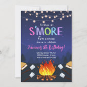 S'more Camping S'more Bonfire Invitation d'anniver (Devant)