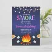 S'more Camping S'more Bonfire Uitnodiging voor ver (Staand voorkant)