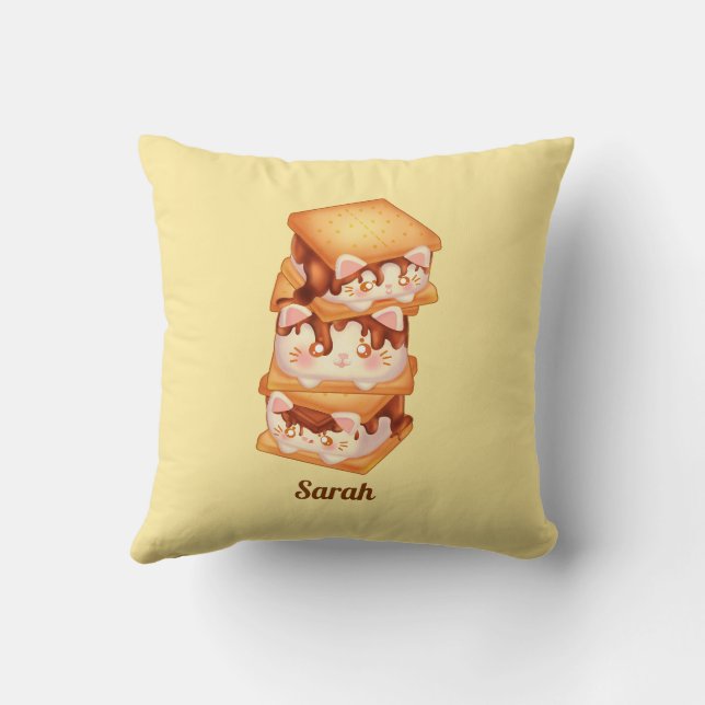 S'more Chocolate Cats Kussen (Achterkant)