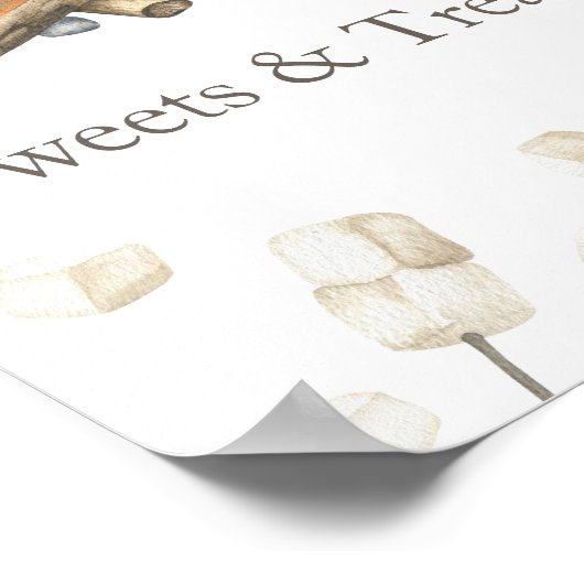 S'more fun Baby shower snoep en lekkernijen Poster (Hoek)