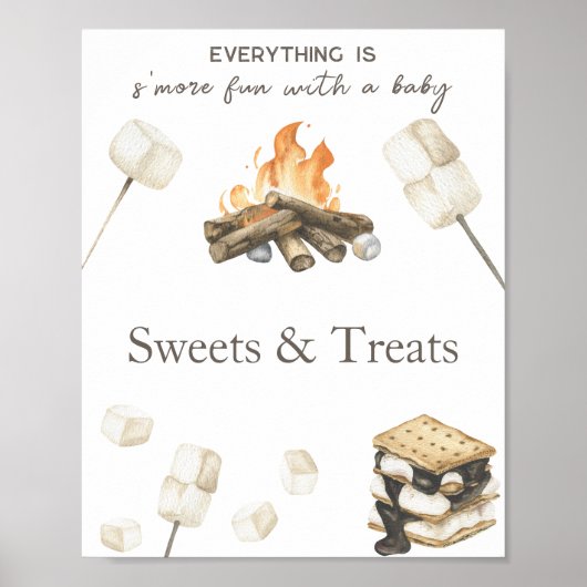 S'more fun Baby shower snoep en lekkernijen Poster (Voorkant)