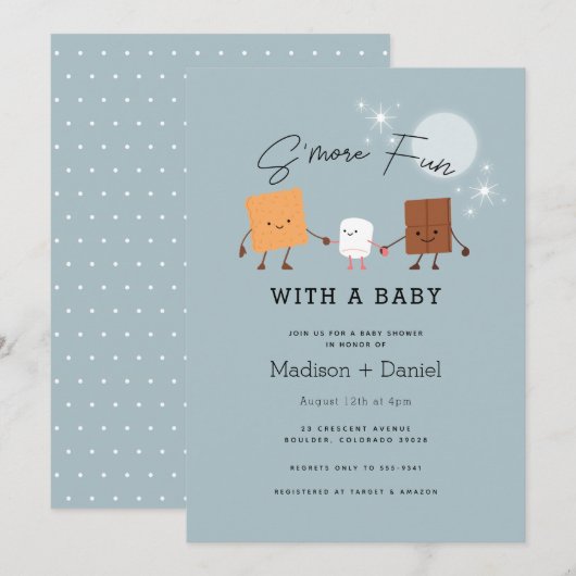 S'more Fun Campfire Baby shower Invitation (Devant / Derrière)