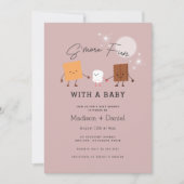 S'more Fun Campfire Baby shower Invitation Kaart (Voorkant)