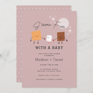 S'more Fun Campfire Baby shower Invitation Kaart