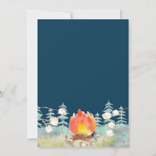 S'more Fun Camping Invitation Anniversaire (Dos)