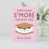 S'more fun classe valentine carte de remerciements (Debout devant)