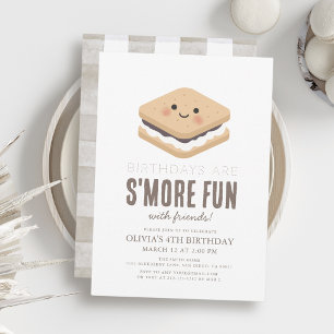 S'more Fun Kawaii Kids Verjaardag Kaart