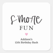 S'more Fun Party Favor Stickers (Voorkant)