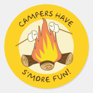 S'more Fun Ronde Sticker