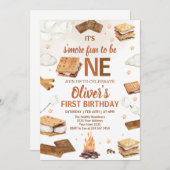 S'more Fun To Be One S'mores Campfire Birthday Kaart (Voorkant / Achterkant)