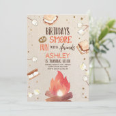 S'more kampvuur Smore pret vrienden verjaardag cam Kaart (Staand voorkant)