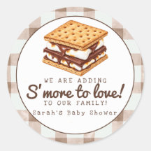 S'more Liefde Baby Shower Favor Sticker