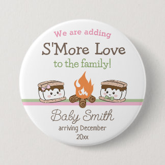 S'more Liefde baby shower gender onthullen Ronde Button 7,6 Cm