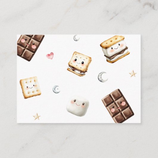 S'more liefde Baby shower Luier Raffle Informatiekaartje (Achterkant)