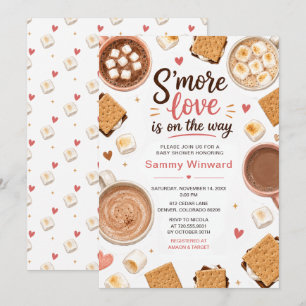 S'more Liefde Baby Shower Marshmallow Kaart