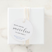 Smore Love Blue Boy Elegant Baby shower Bedankjes Labels (In situ)