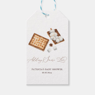 S'more Love Genderneutraal Baby shower toevoegen Cadeaulabel