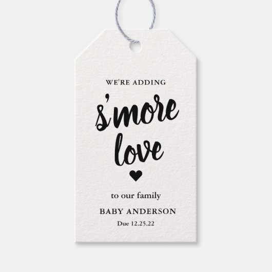 S'more Love to our Family Baby Gift Labels Cadeaulabel (Voorkant)