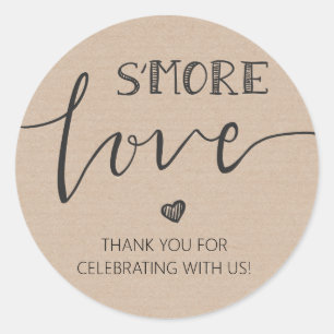 s'more Love Wedding faveur tag Sticker étiquette c