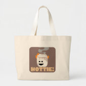 Smore Marshmallow Burning Hottie Funny Cartoon Grote Tote Bag (Voorkant)