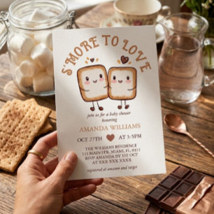 S'more om van te houden Kawaii Kampeer Baby Shower Kaart