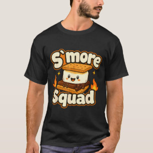 Smore squad marshmallow kampvuur kamperen ontwerp t-shirt