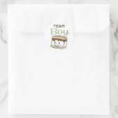 S'more Team Boy sticker met salie groen boog strop (Tas)