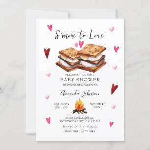 S'more to Love Bonfire Baby shower Kaart