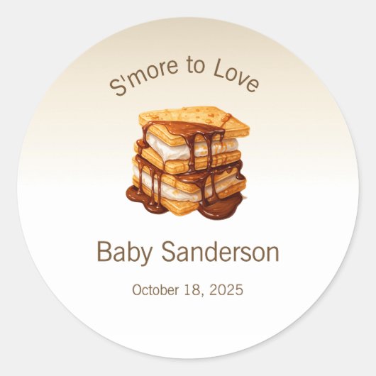 S'more to Love Label Baby shower (Voorkant)