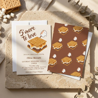 S'more To Love Winter Camping Baby Shower Kaart