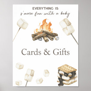 S'more-uitnodigingen en cadeaus voor babyshower bi poster