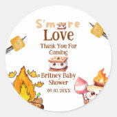 Smores Baby shower Merci Favoriser autocollant Smo (Devant)