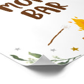 S'mores Bar Camping Campfire Greenery Birthday Poster (Hoek)