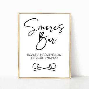 S'Mores Bar Marshmallow Laten we feestje's meer te Poster