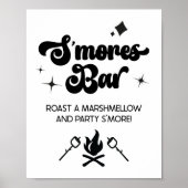 S'Mores Bar Marshmallow Roast Let's Party Sign Poster (Voorkant)