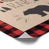 Smores Bar Sign Lumberjack table sign Birthday Poster (Hoek)