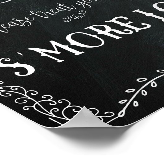 S'Mores Bar Sign Wedding Decor Poster (Hoek)