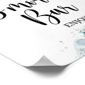 S'Mores Bar Teken Rode Winter Kerstboom Vrachtwage Poster (Hoek)