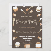 S'mores Birthday Party Invitation – Cozy Campfire (Devant)