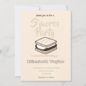 S'mores Birthday Party Invitation – Cozy Campfire (Devant)