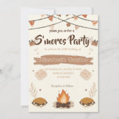 S'mores Birthday Party Invitation – Cozy Campfire (Devant)