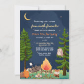 S'mores, Bonfire Invitation d'Anniversaire (Devant)