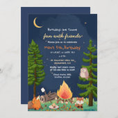 S'mores, Bonfire Invitation d'Anniversaire (Devant / Derrière)